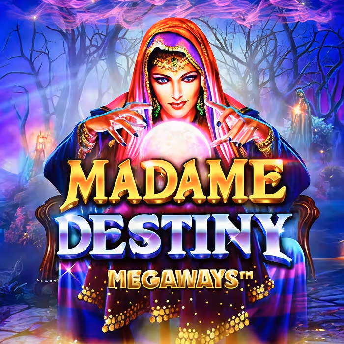 Madame Destiny slot game - mystical fortune teller themed slot with expanding symbols and magical free spins feature